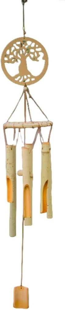 Amazon.co.jp: zjdgweh 竹風鈴 生命の樹 竹製風鈴キット 自然な装飾